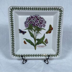 Vtg Portmeirion Botanic Garden SWEET WILLIAM 8.5" Square Salad Plate Floral EUC